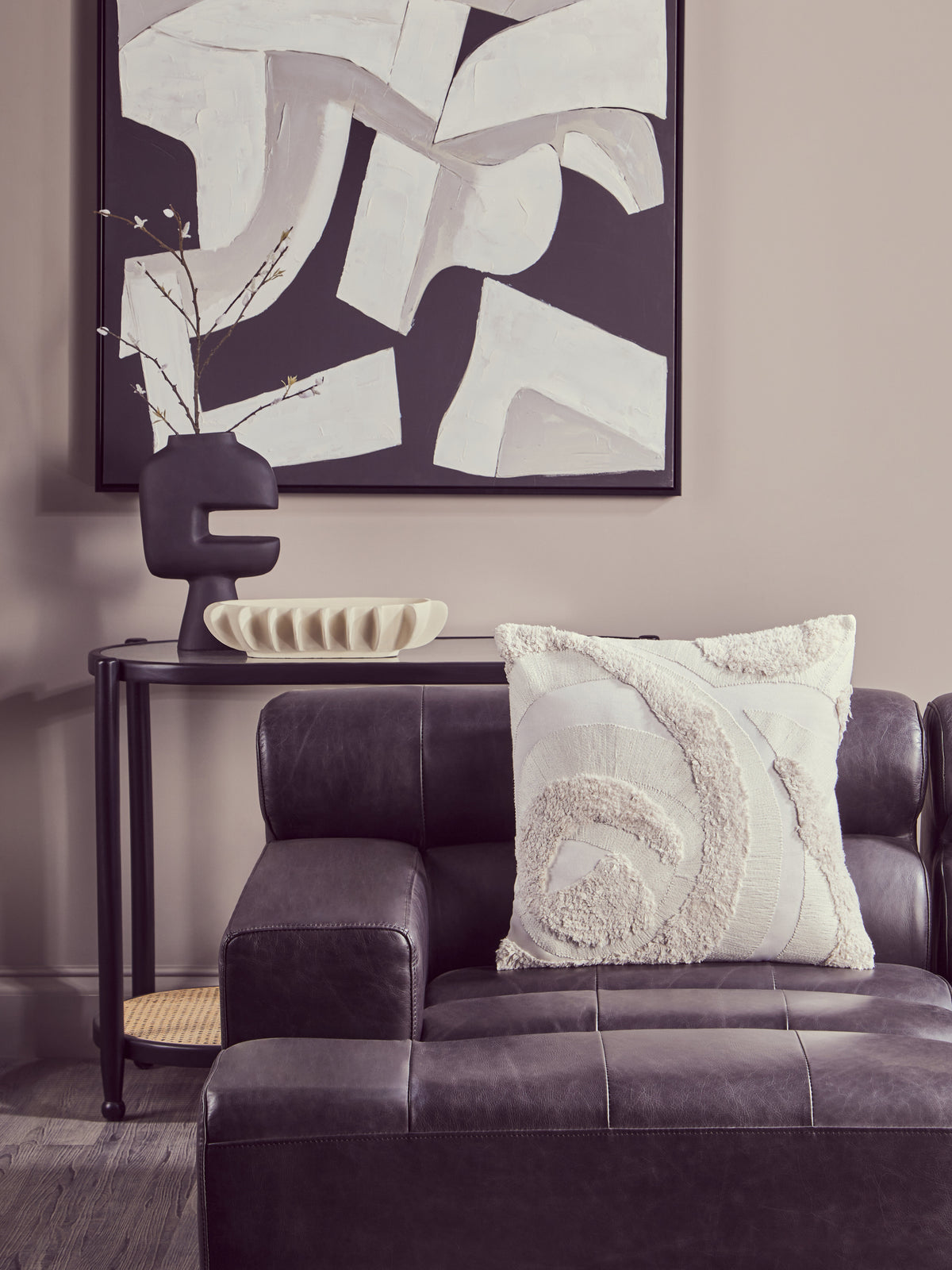 Hapax Abstract Large Black Vase