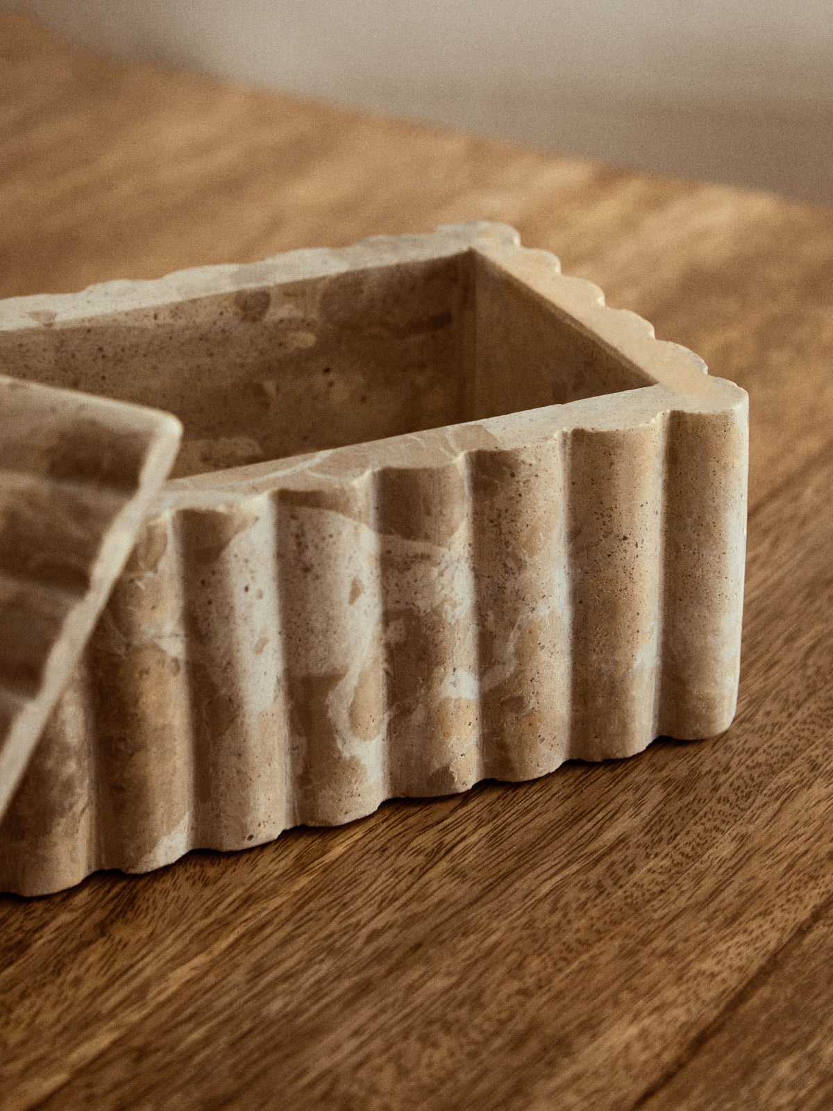 Santino Rectangular Chocolate Marble Box