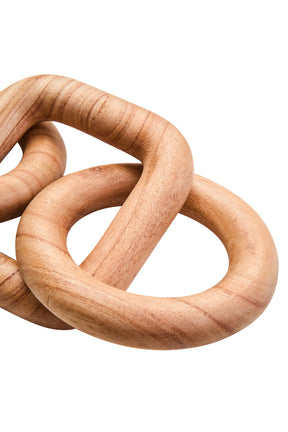 Cato Natural Wood Five Link Chain Decor