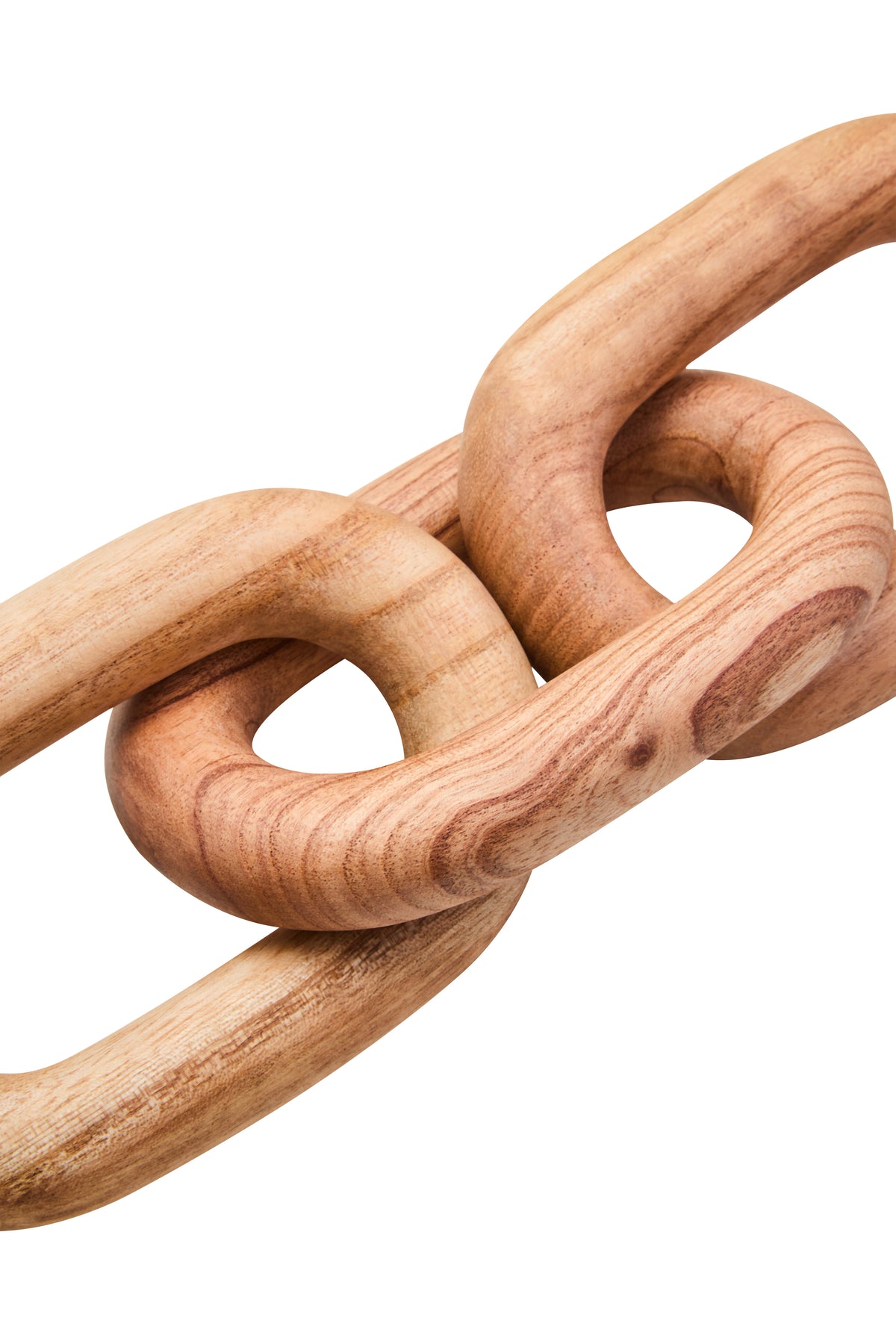 Cato Natural Wood Three Link Chain Decor