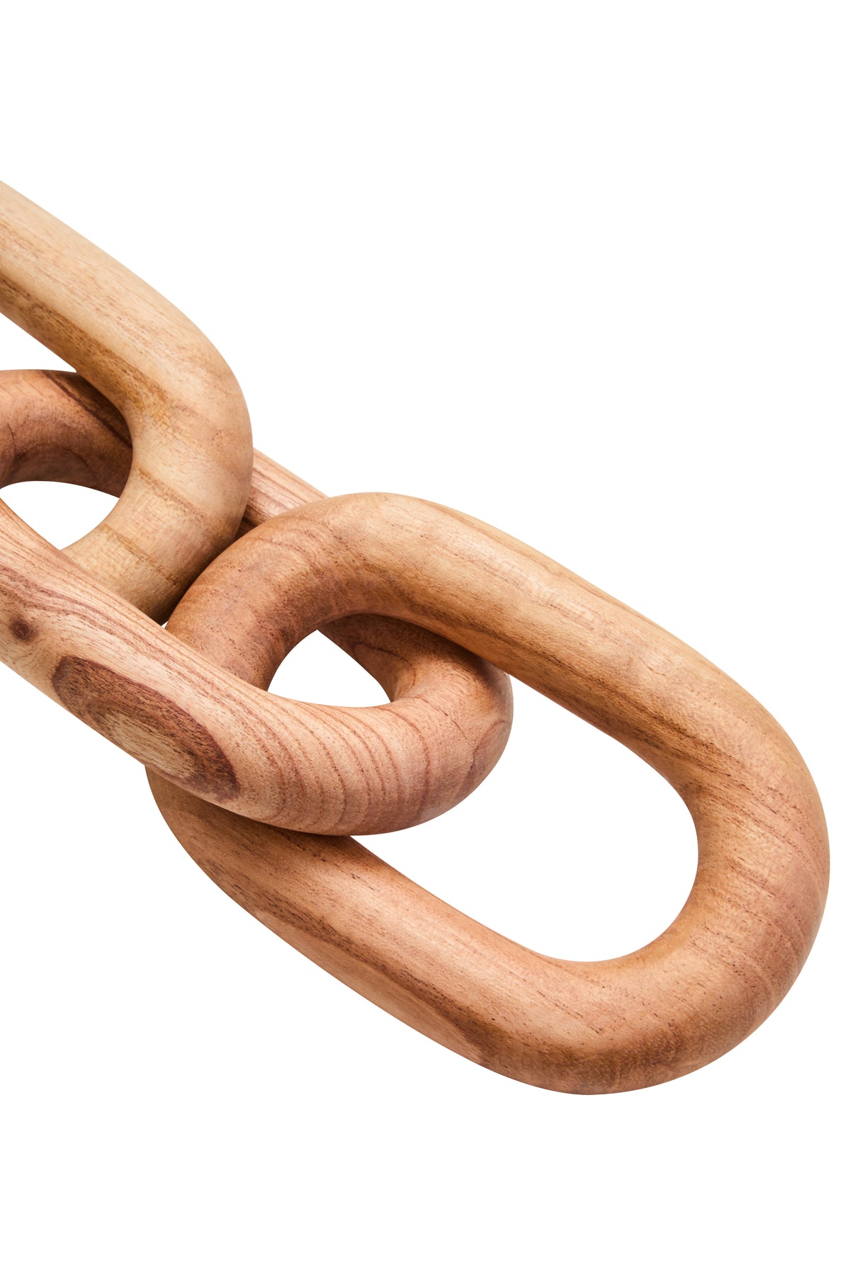 Cato Natural Wood Three Link Chain Decor