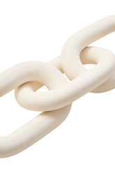 Cato White Wood Three Link Chain Decor