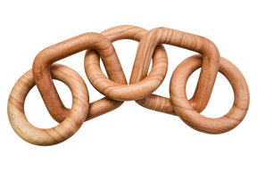 Cato Natural Wood Five Link Chain Decor