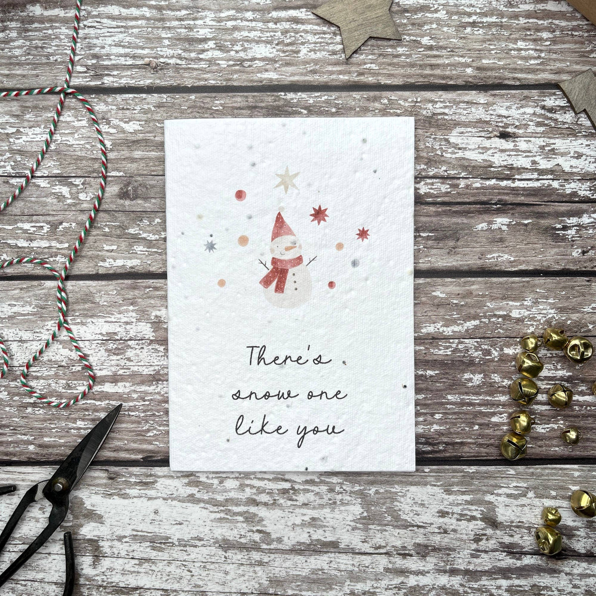 Snowman Christmas plantable seed card