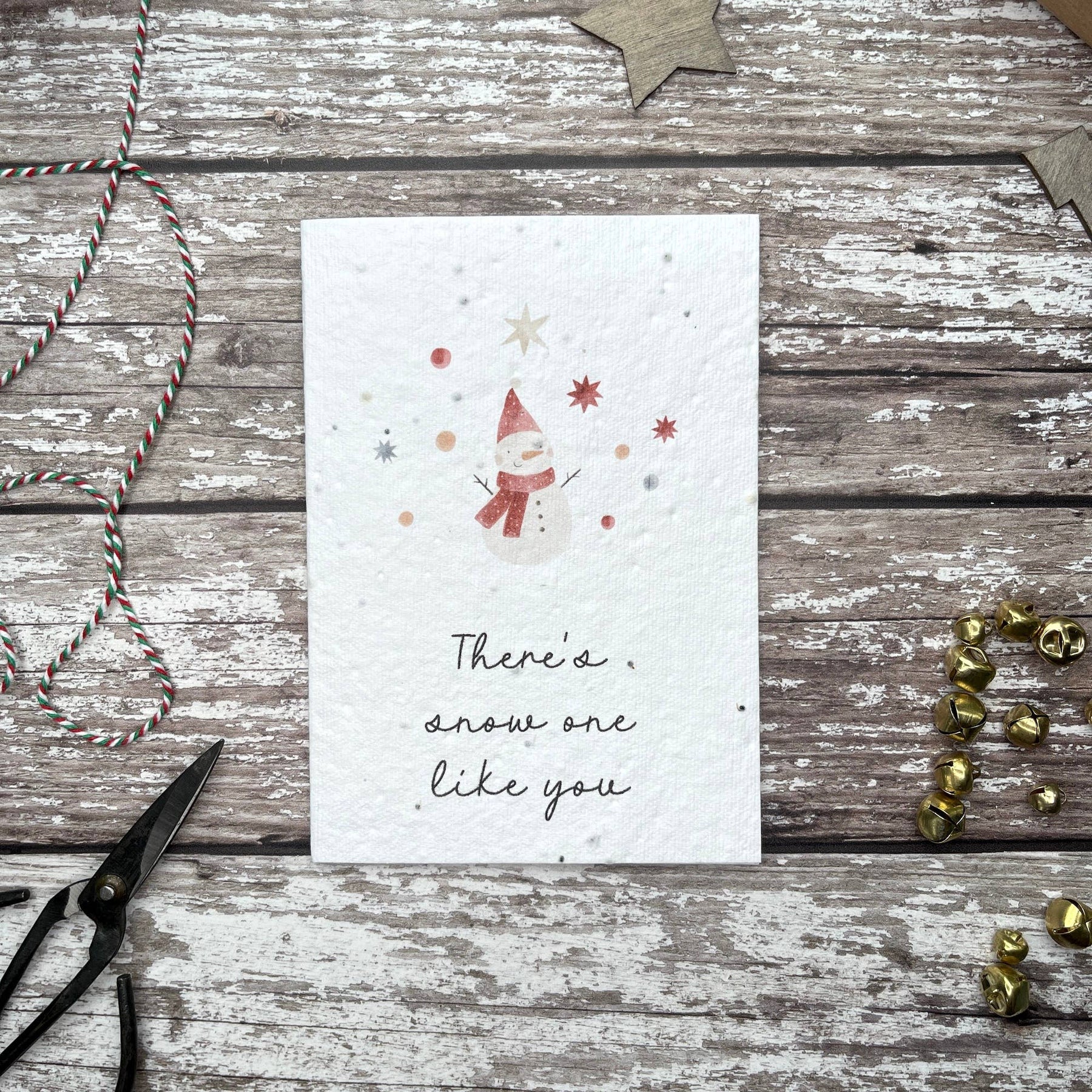 Snowman Christmas plantable seed card