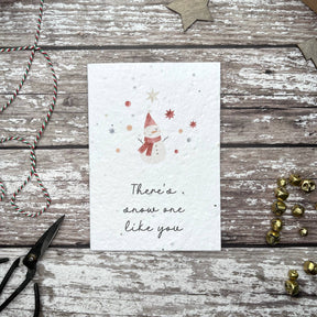 Snowman Christmas plantable seed card