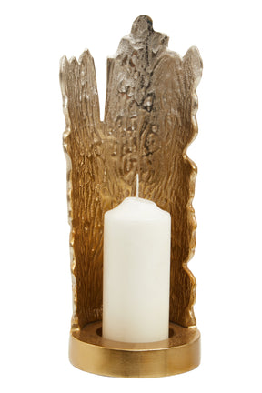 Dion Small Ombre Silver and Gold Finish Candle Holder