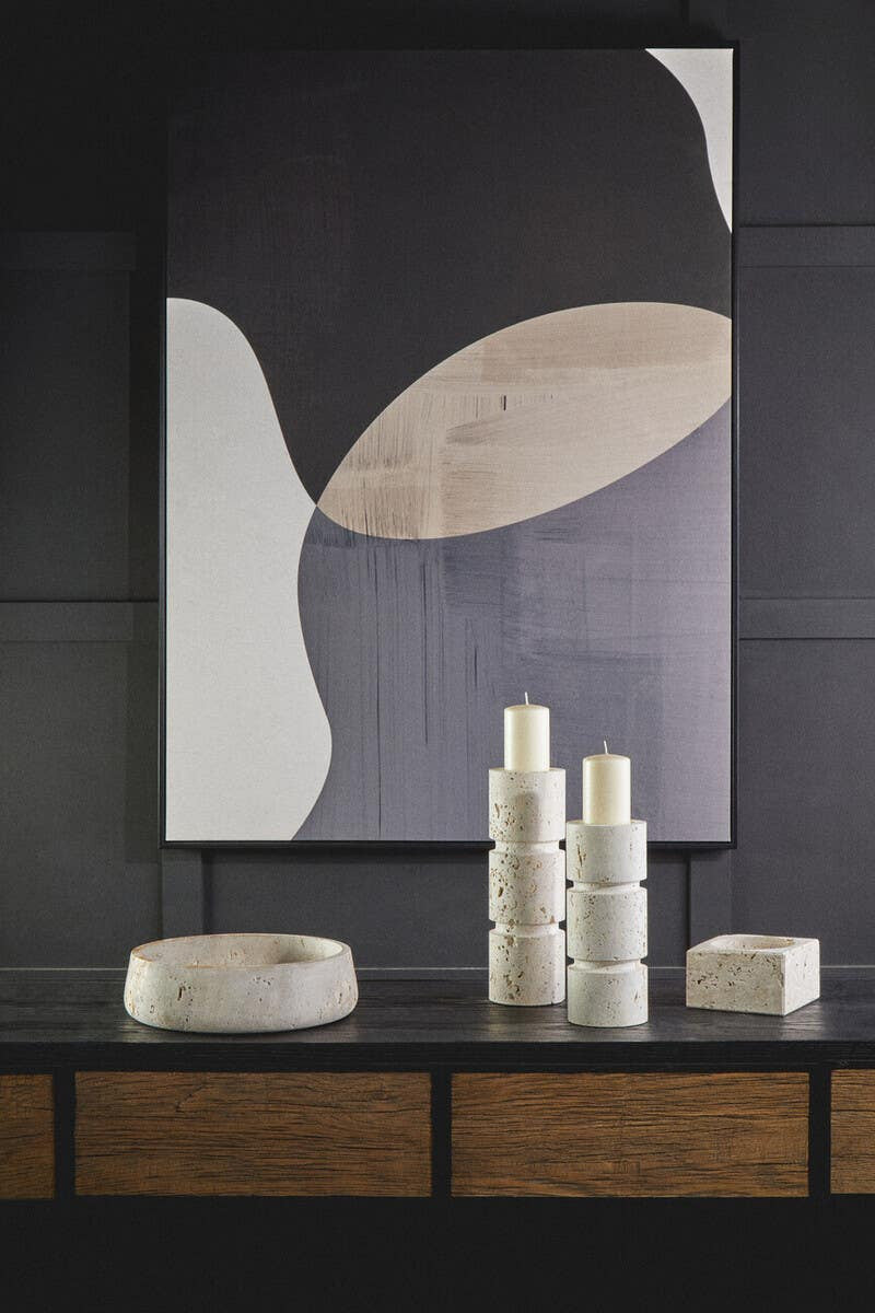 Tibor Travertine Square Decorative Bowl