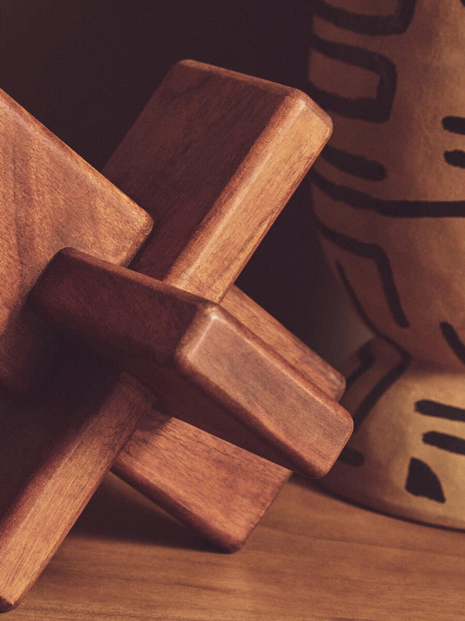 Cato Brown Wood Sculpture