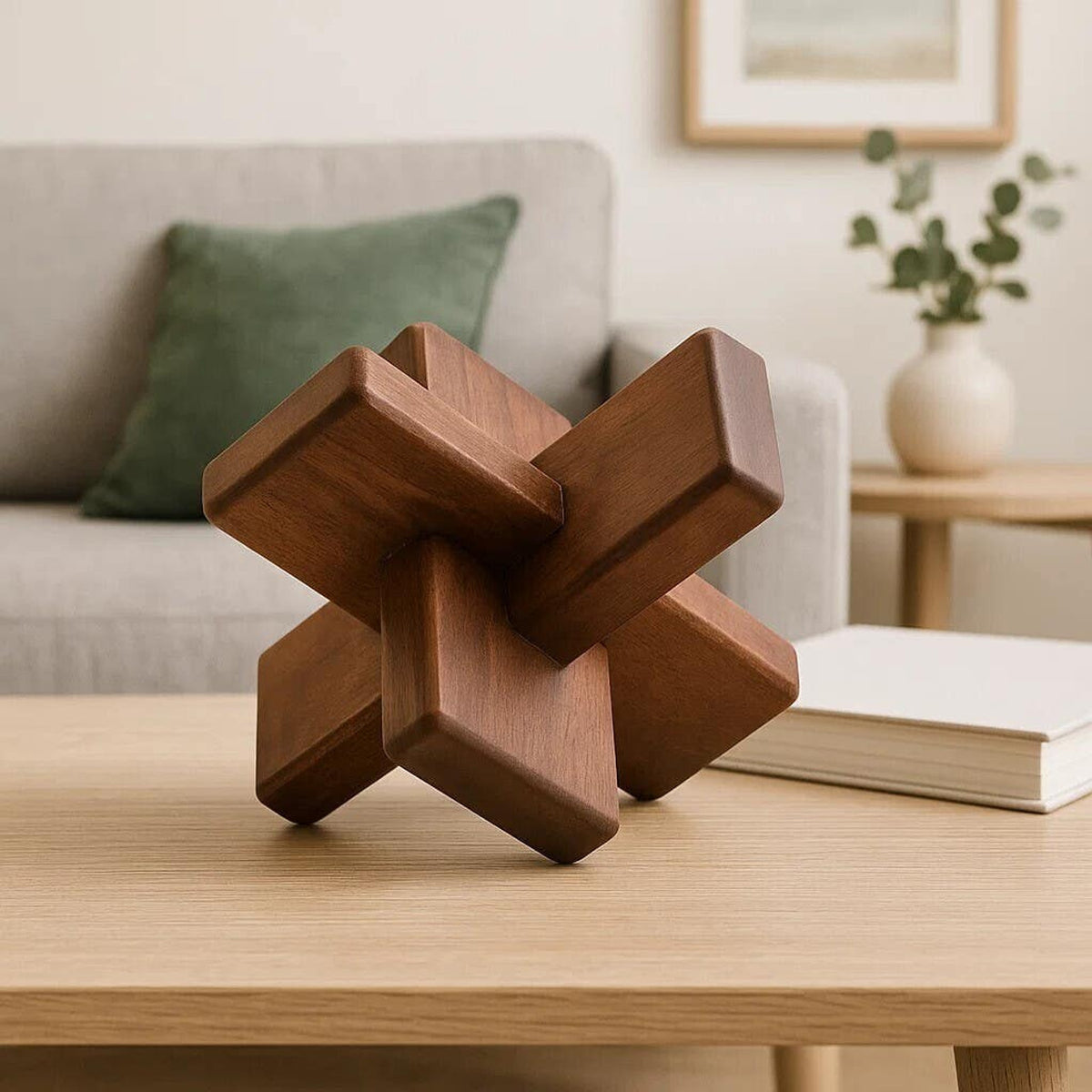 Cato Brown Wood Sculpture