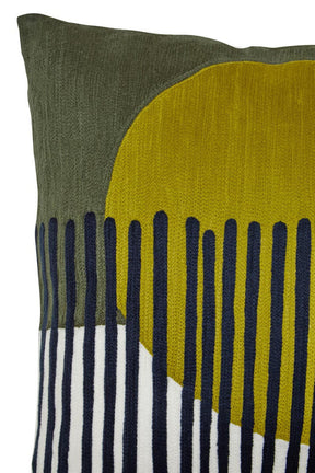 Bosie Ozella Green And White Cushion