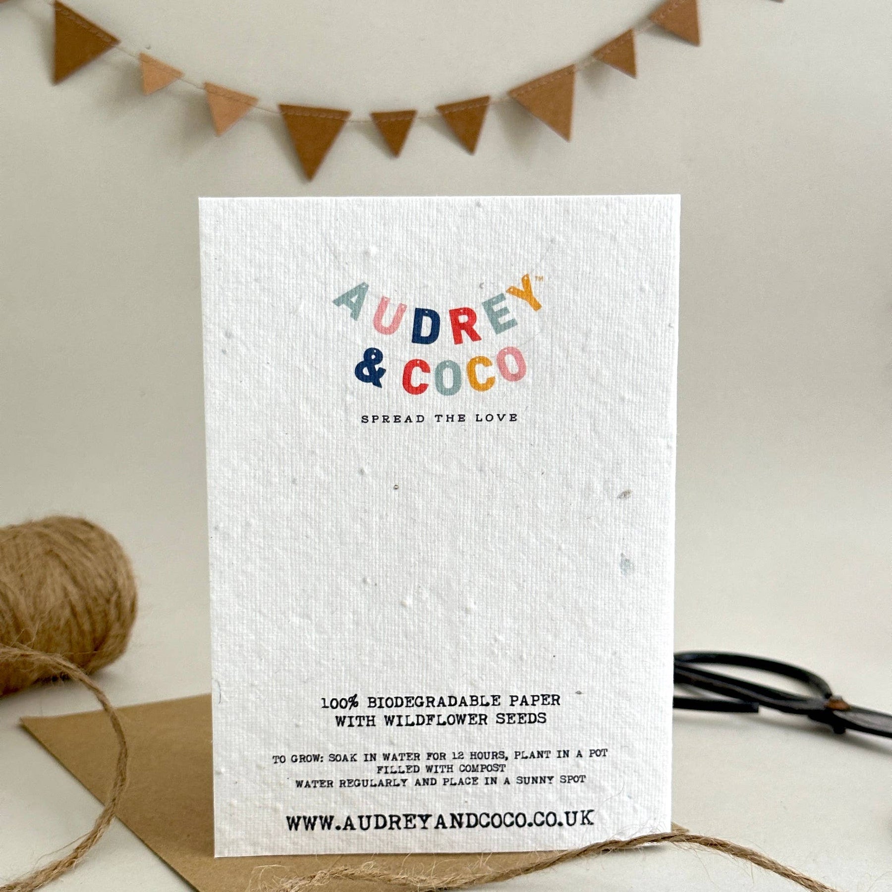 Plantable Wildflower Seed Christmas Card 4 pack