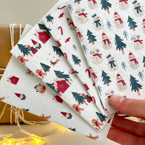 Plantable Wildflower Seed Christmas Card 4 pack