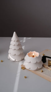 Christmas Tree Shaped Candle with Lid - Christmas Tree
