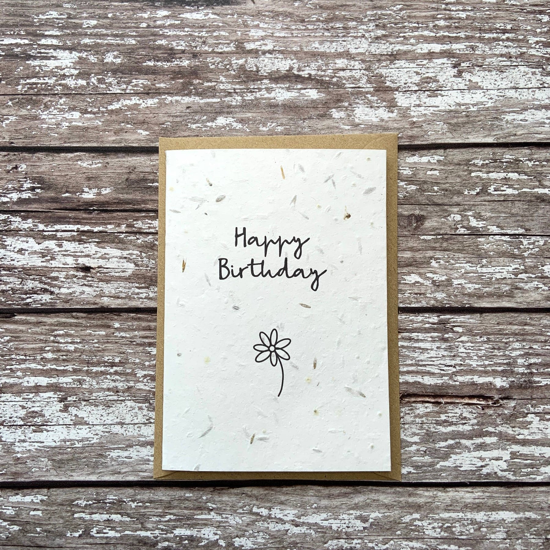 Happy birthday plantable seed card