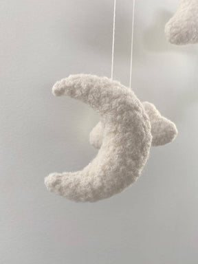 Boucle Cloud & Moon Mobile Nursery Decor