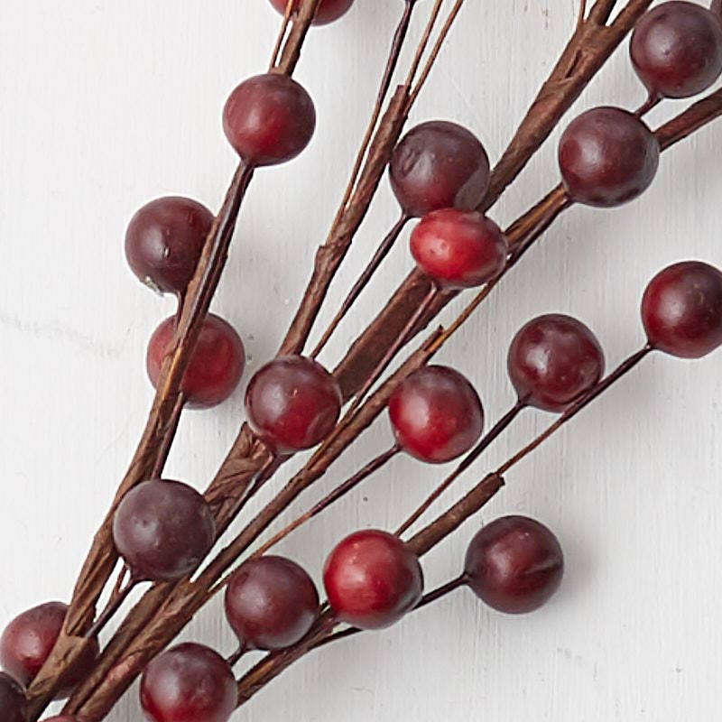 22" Dark Burgundy Artificial Berry Spray