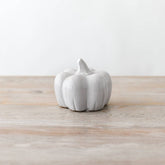 Light Grey Ceramic Pumpkin 11.4cm