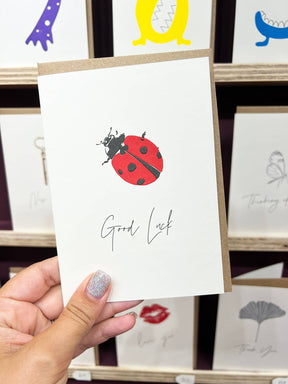 Good Luck Ladybug Card