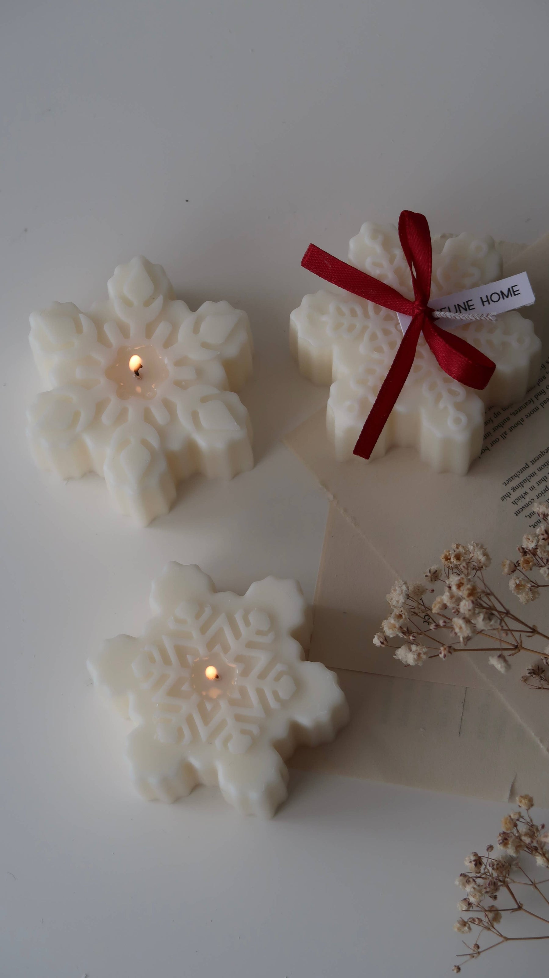 Snowflake Candle - Spiced orange