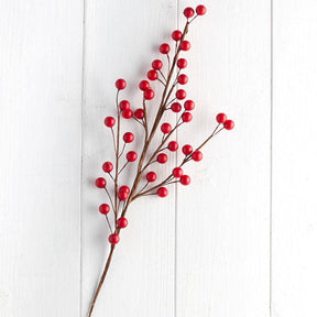 22" Red Artificial Berry Stem