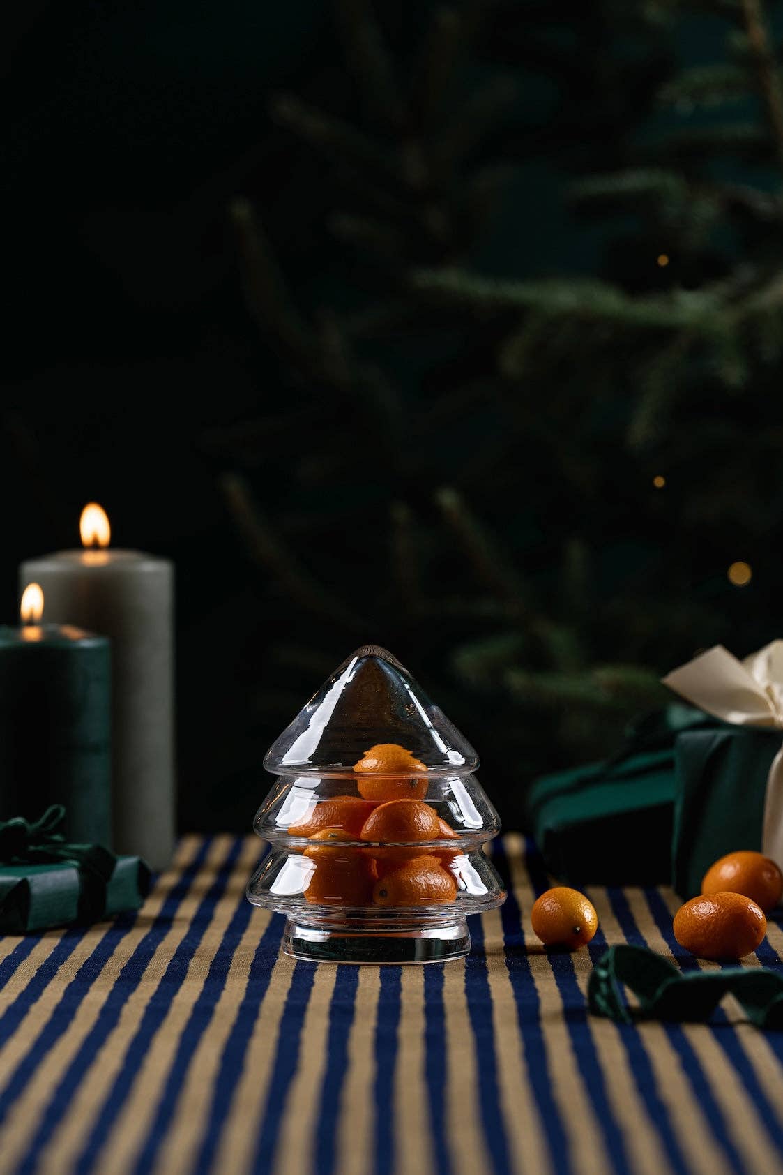 Christmas Tree Glass Jar With Lid Mini