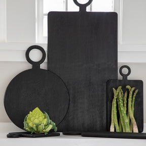Arendal Black Mango Wood Round Board Large