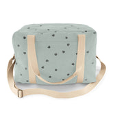 RAPHAEL DIAPER BAG - WEEKEND BAG BLUE SPRAY: BLUE SPRAY / HEART