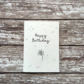 Happy birthday plantable seed card