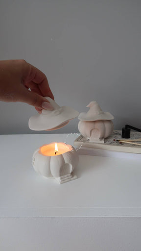 Witch House Pumpkin Candle