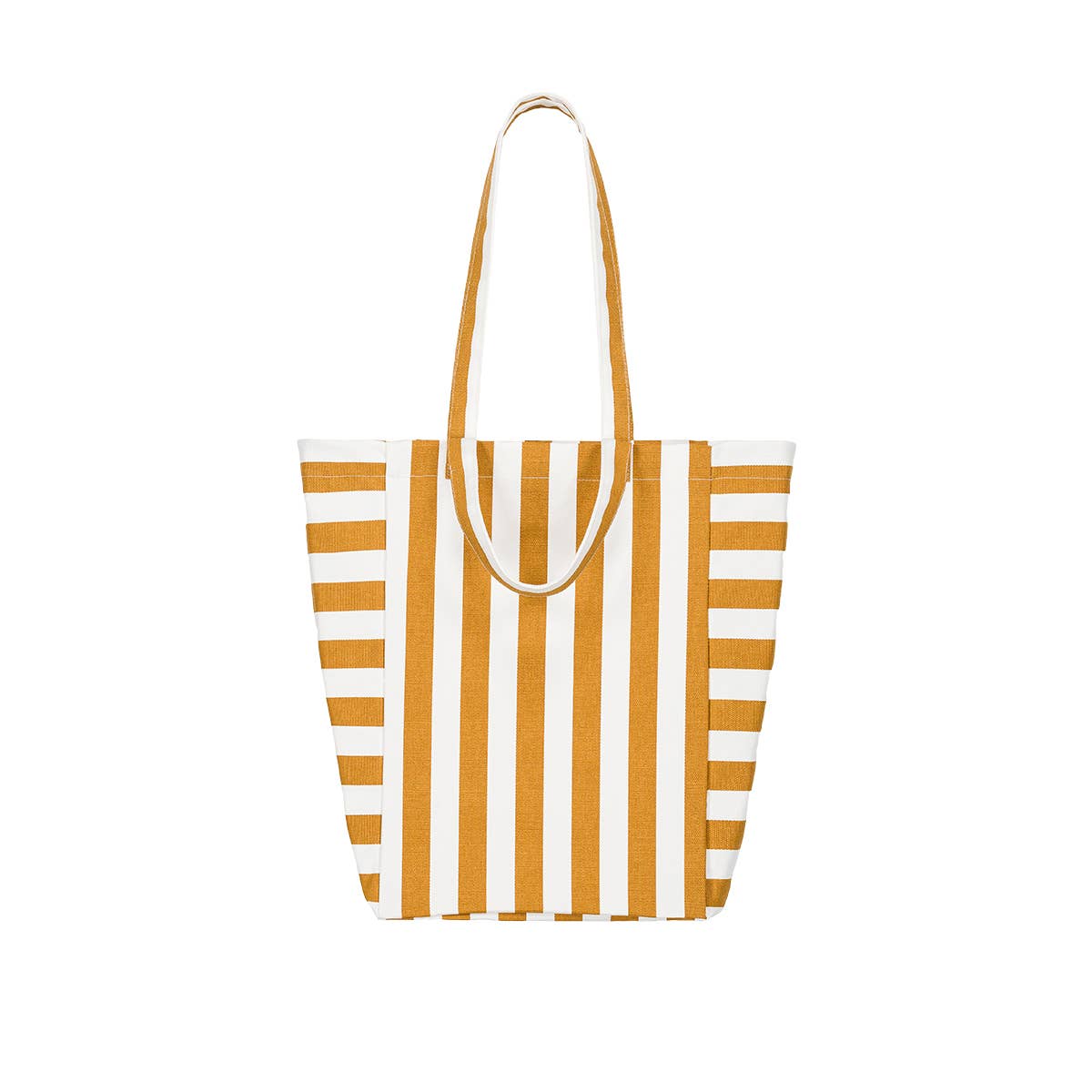 ELISABETH TOTE BAG STRIPES CARAMEL / ECRU