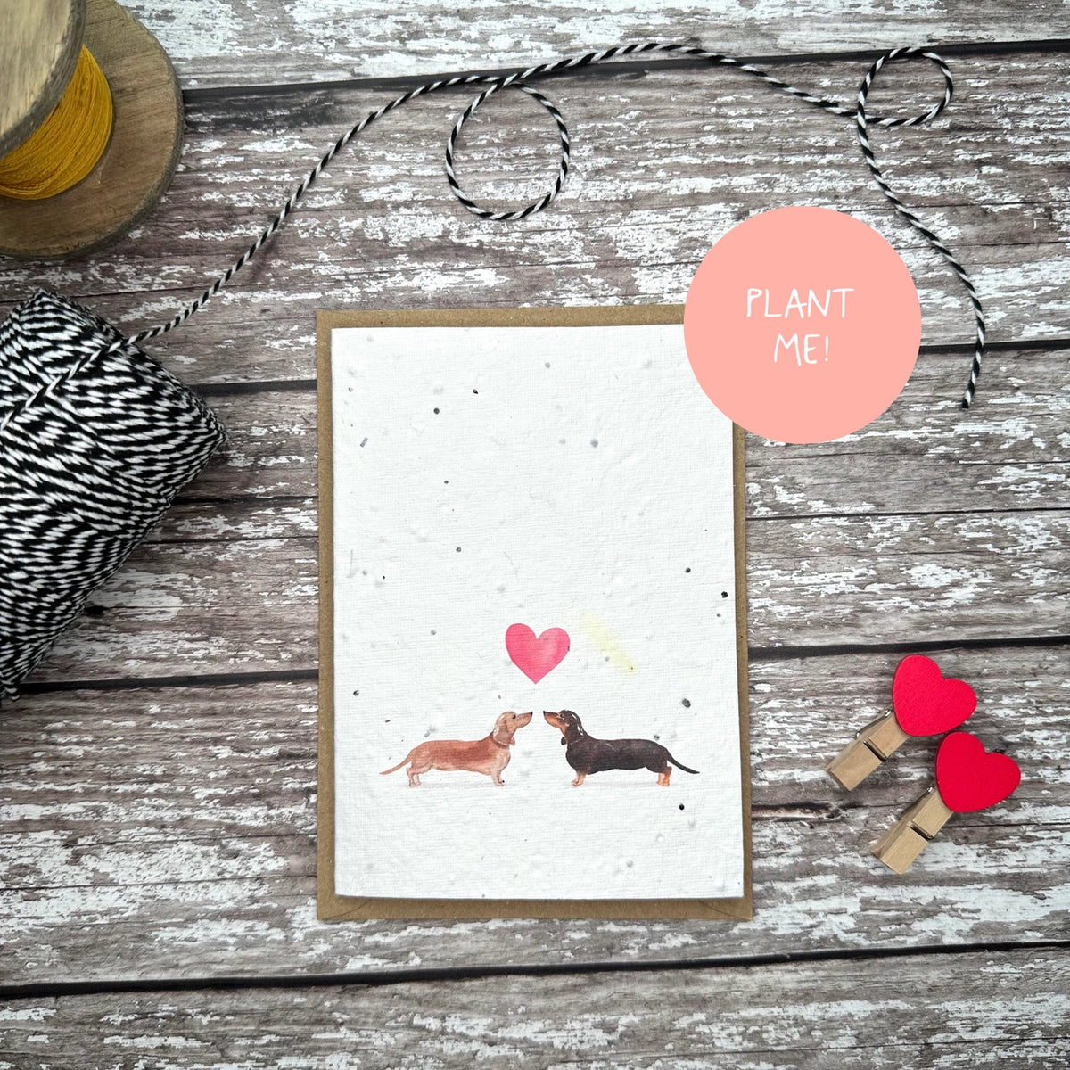 Sausage Dogs Plantable Seed Card