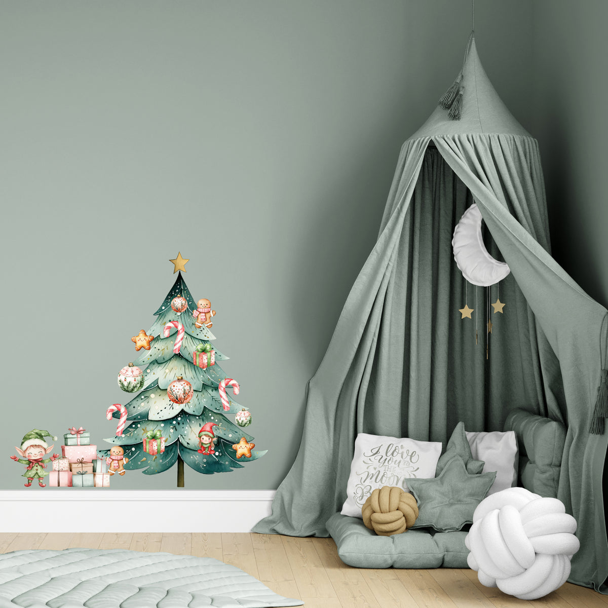 Christmas Tree & Decorations Wall Sticker Set