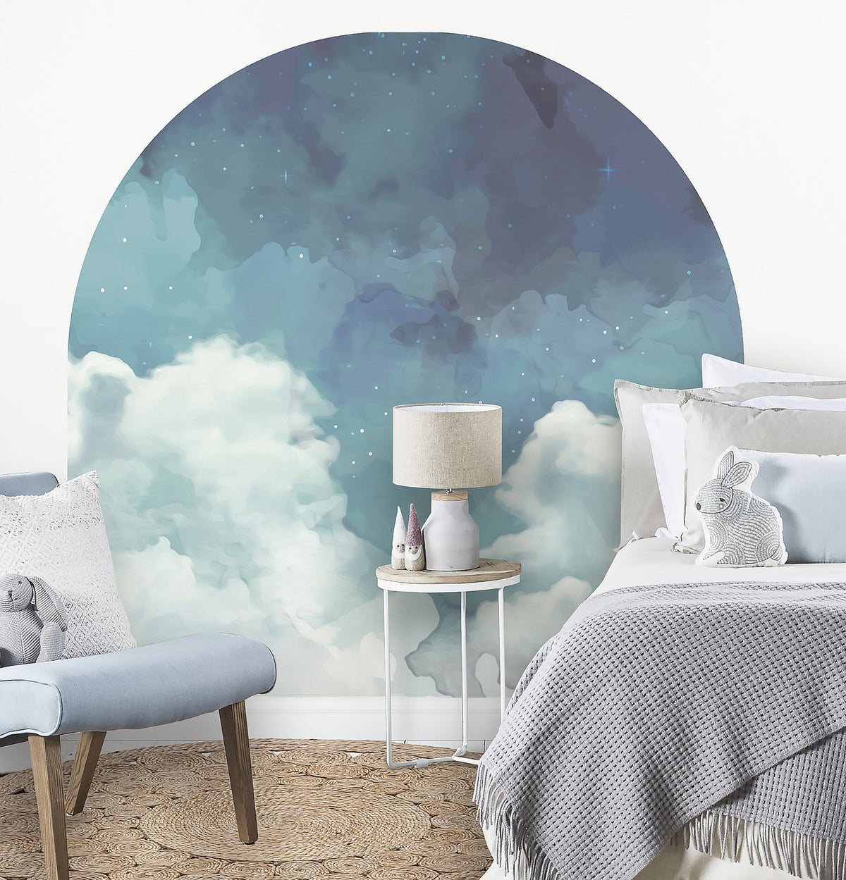 Cloudy Night Arch Wall Mural