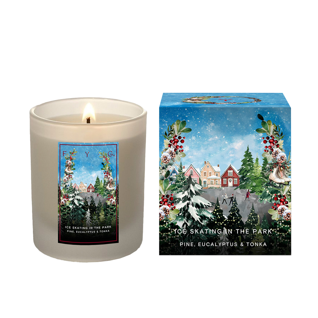 Ice Skating In The Park Candle