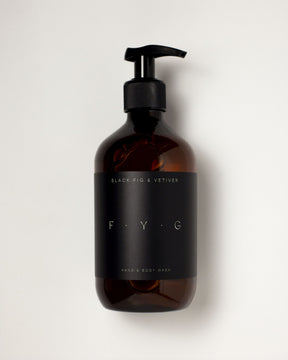 FYG Black Fig & Vertiver Hand & Body Lotion and Body Wash Gift Set
