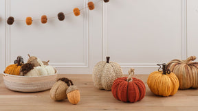Pinecone and Fabric Acorn Cream