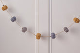 Pumpkin Garland Blue Grey and Orange