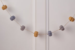 Pumpkin Garland Blue Grey and Orange