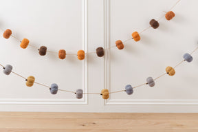 Pumpkin Garland Blue Grey and Orange