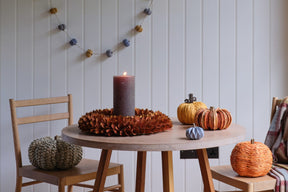 Pumpkin Garland Blue Grey and Orange