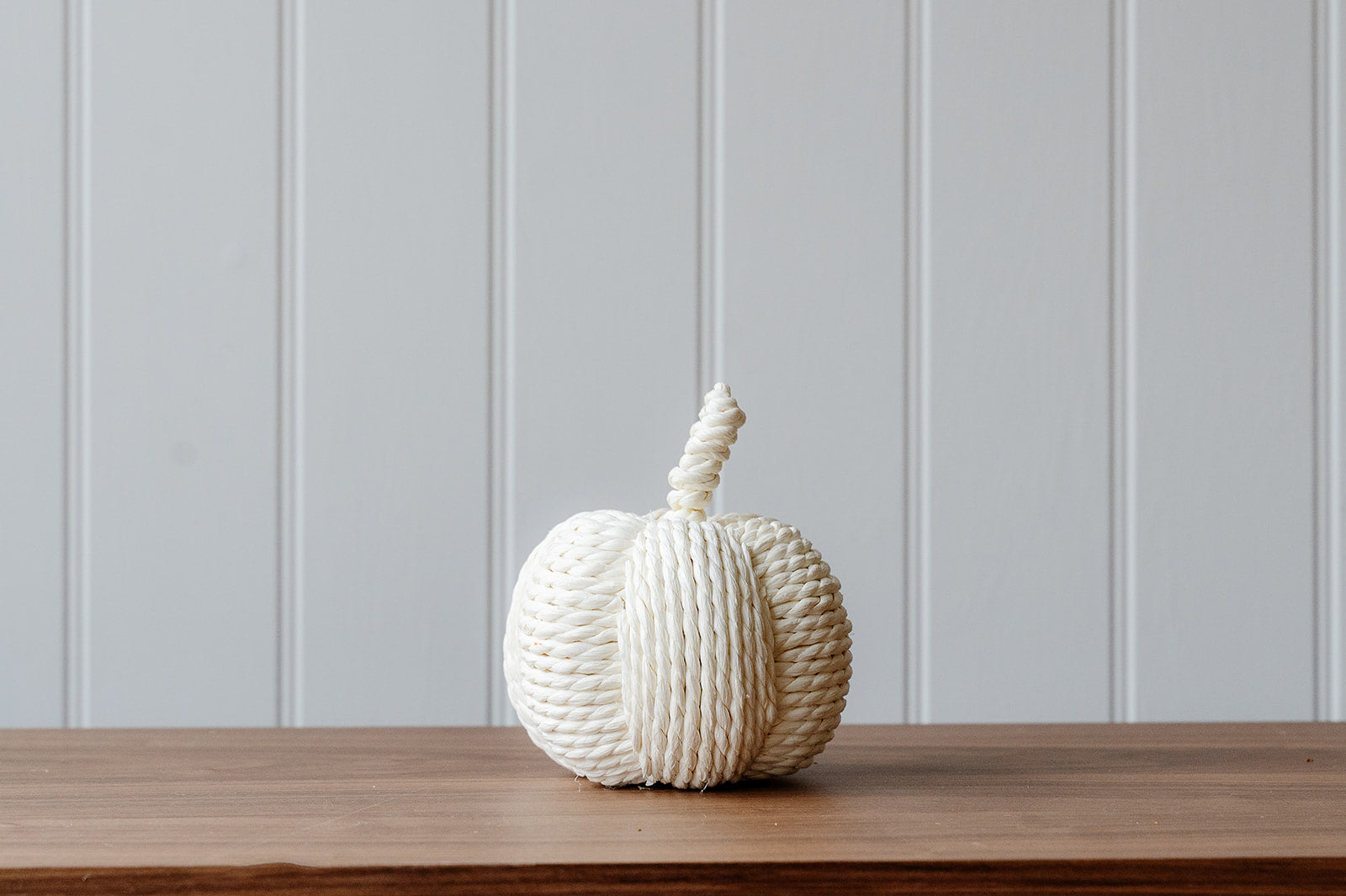 Small White Rope Pumpkin