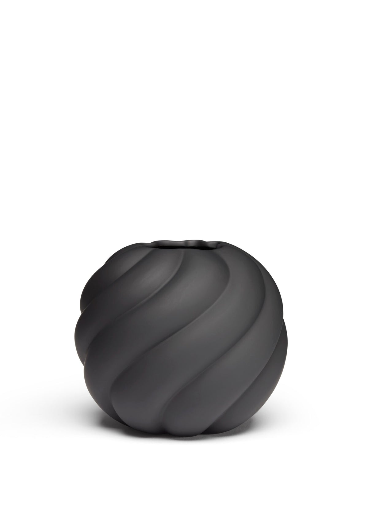 Twist Ball Vase Black