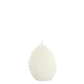 Trelia Pine Cone Candle White Large