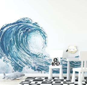 Blue Wave Wall Mural