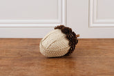Pinecone & Fabric Acorn White