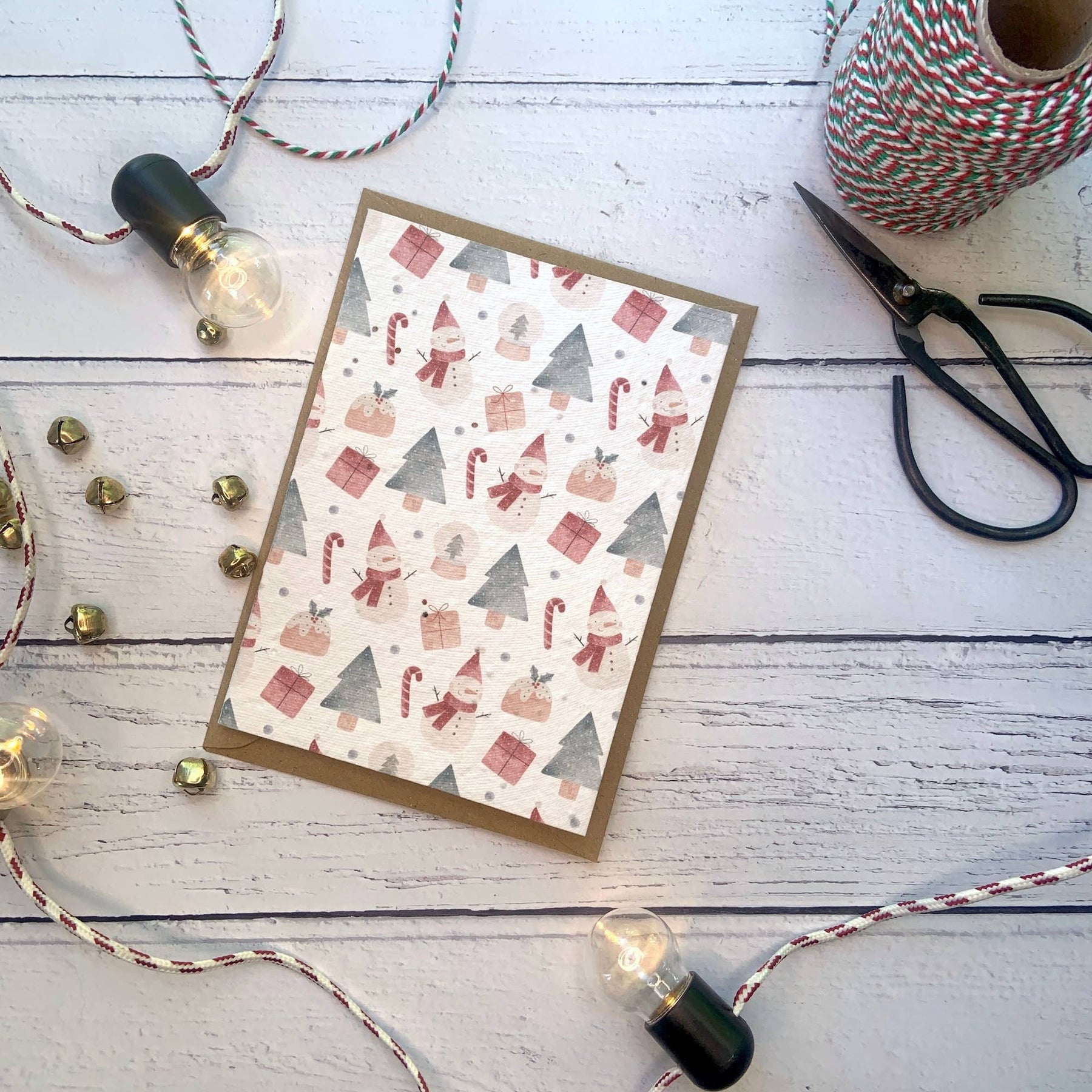 Plantable Christmas Card 4 pack: Red/Green