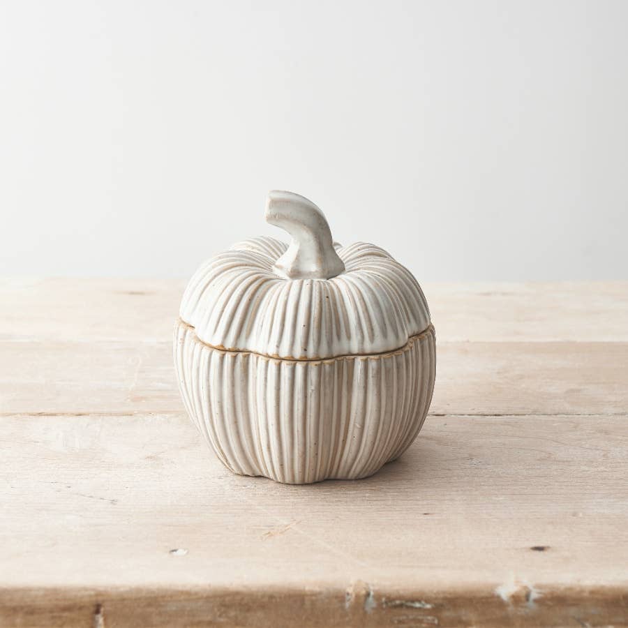 Glazed Pumpkin Container, 12cm