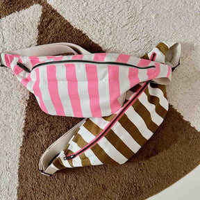 WOMEN BUM BAG STRIPES CARAMEL: TOFFEE / SCRATCH