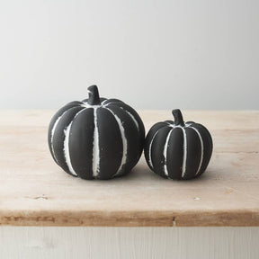 Black Cement Pumpkin, 12cm
